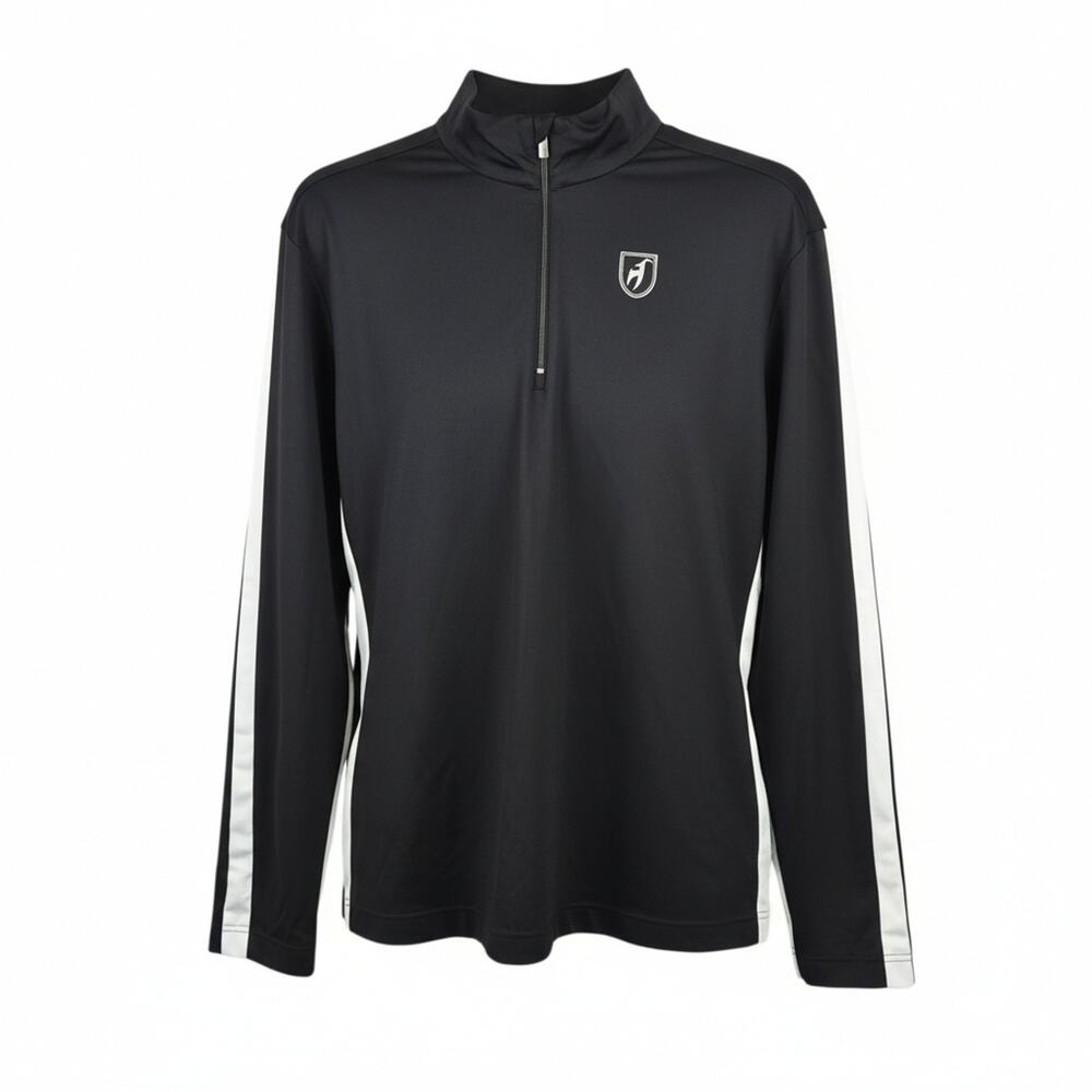 Toni Sailer Men's Brendan Jersey Ski 1/4 zip Top Black Size 44 = XL